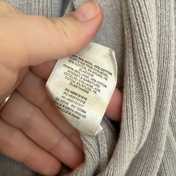 Aritzia Wilfred Cardigan XS Wool Blend Gray Beige - Picture 9 of 9